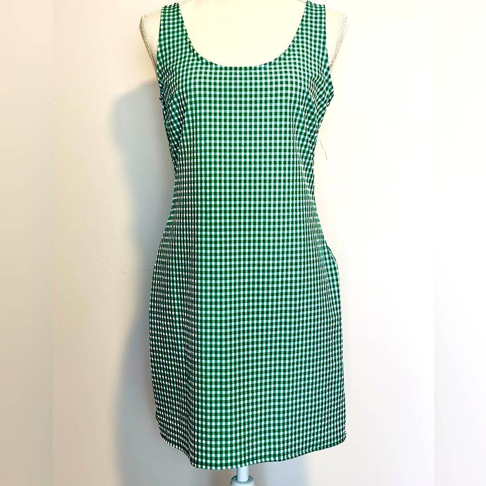 Urban Outfitters Seersucker Green and White Sundress